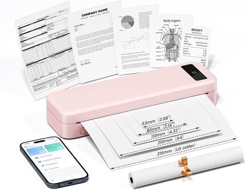 Portable Printers Wireless for Travel, A285M Small Inkless Thermal Printer in Saudi Arabia
