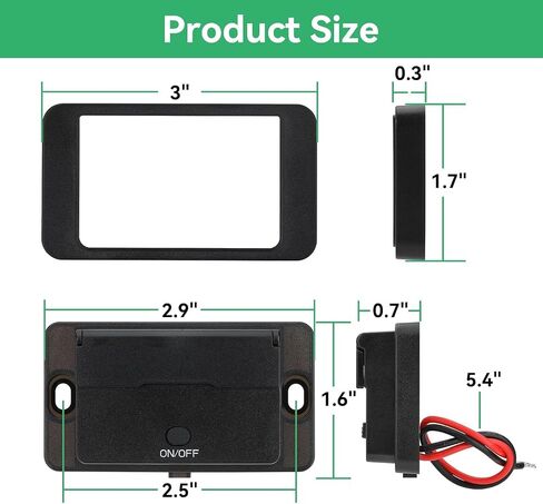 78W 12V USB Outlet, Dual PD 36W and Dual QC3.0, Voltmeter, Switch in Saudi Arabia