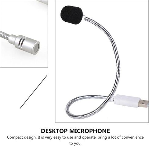 Outanaya USB Microphone for Computer and Laptop with High Sensitivity and Lightweight Aluminum Alloy Body, Includes Sponge Cover, for Meeting and Voice Chat Applications in Saudi Arabia