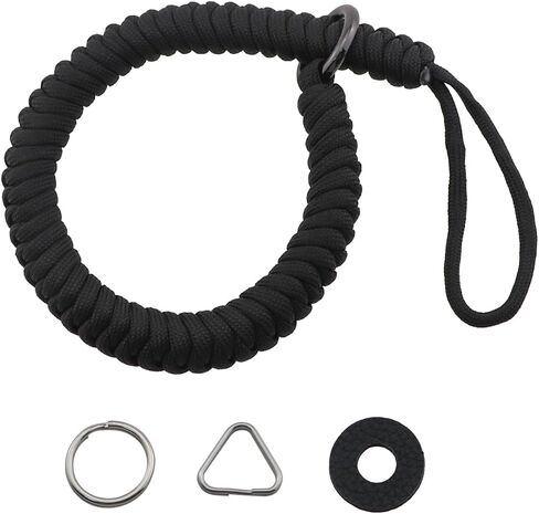 Black Nylon Shockproof Camera Wrist Strap Digital Lanyard Round Bracelet Cord Adjustable Seat Belt in Kuwait