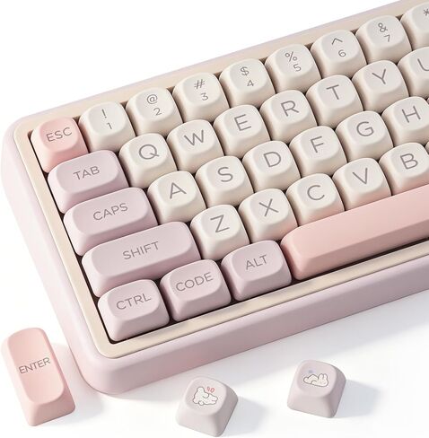 Double Shot PBT Keycaps 124 Keys MOA Profile Cute Custom Keycaps in Saudi Arabia