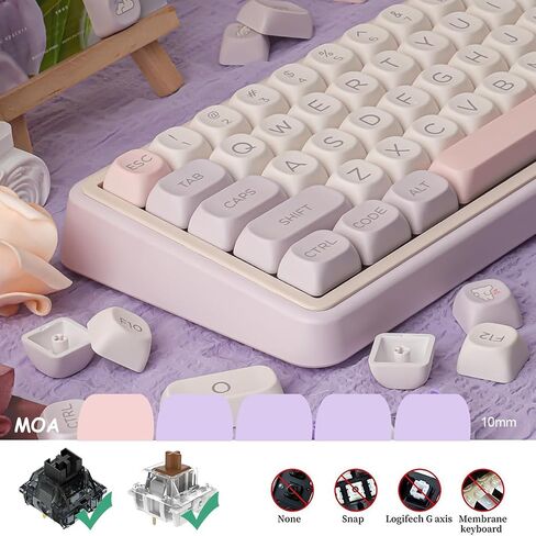 Double Shot PBT Keycaps 124 Keys MOA Profile Cute Custom Keycaps in Saudi Arabia