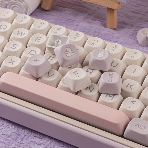 Double Shot PBT Keycaps 124 Keys MOA Profile Cute Custom Keycaps in Saudi Arabia