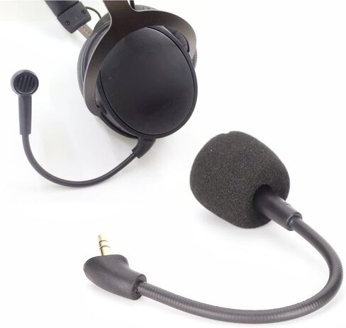 6.3 in Black Replacement Headset Microphone, 3.5mm Noise Canceling Gaming Mic with Gold-Plated Plug for HyperX Mix in Saudi Arabia