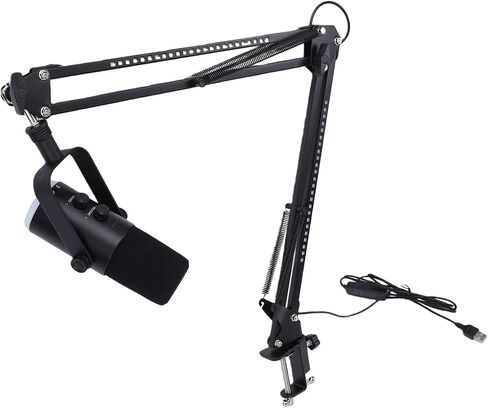 Gaming USB Microphone Dynamic RGB Noise Cancellation Condenser Mic for Streamers PC Gamers (Black) in Saudi Arabia