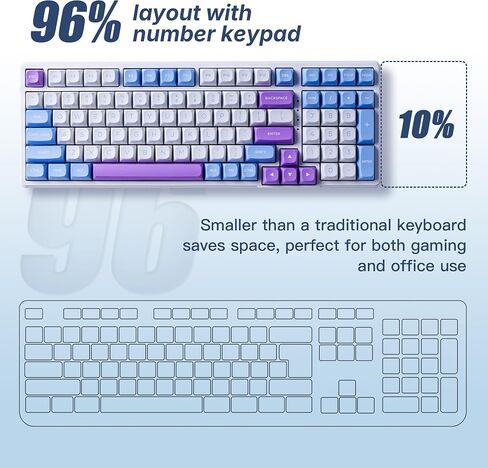 E-YOOSO Z-99 96% Wireless RGB Mechanical Gaming Keyboard, Pastel Creamy in Saudi Arabia