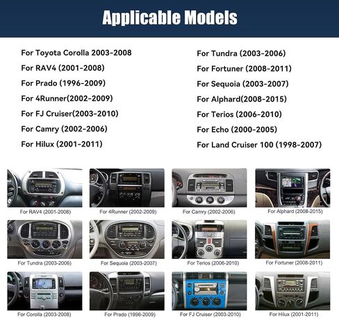 [4+64G] Android 15 Car Radio Stereo for Toyota 4Runner 2003-2009,Tundra 2003-2006,Sequoia 2003-2007 with Wireless Carplay,7 Inch Touchscreen Car Radio with WiFi,GPS,BT,FM/RDS,SWC,EQ in Kuwait