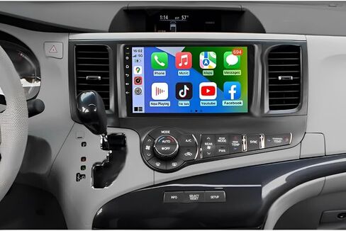 Android 13 Car Stereo Radio for 2011-2014 Toyota Sienna, 9-inch Touchscreen with Wireless CarPlay Android Auto GPS Navigation Bluetooth WiFi FM Radio, 4-LED Backup Camera, 2+32GB in Saudi Arabia