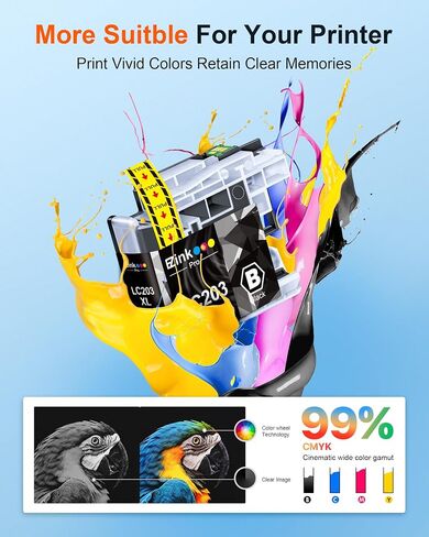 E-Z Ink Pro LC203XL Compatible for Brother LC203XL LC201XL Ink Cartridges in Saudi Arabia