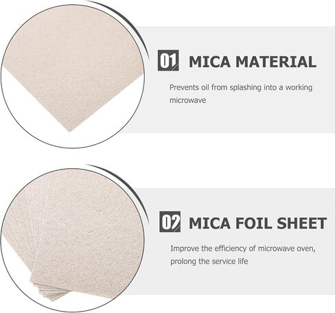 10pcs Microwave Mica Sheets Crisper Sheets Microwave Accessories Heat Resistant in Saudi Arabia