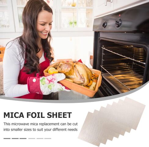 10pcs Microwave Mica Sheets Crisper Sheets Microwave Accessories Heat Resistant in Saudi Arabia