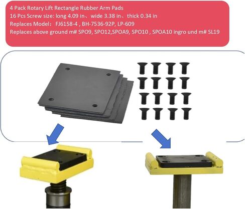 4 Pieces Rectangle Rubber Arm Pads, FJ6158-4 FJ6213 Rubber Pads in Saudi Arabia