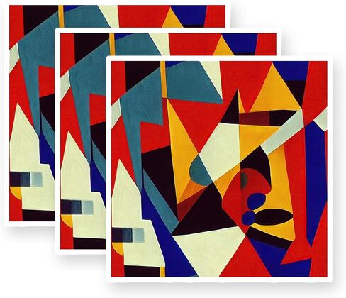 Colorful Abstract Art Print Ix Vinyl Stickers 3 Pack 3 Inch in Saudi Arabia