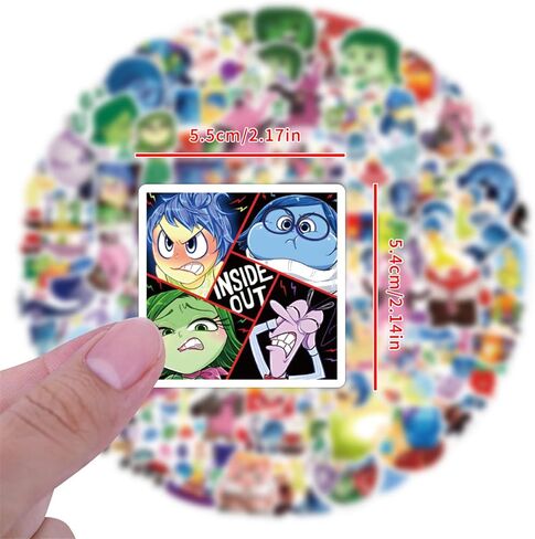 120Pcs Inside Out Stickers Cool Cartoon Movies Stickers, Vinyl Waterproof Sticker for Laptop, Guitar, Water Bottle, Birthday Gifts for Girls, Kids, Teens (Inside Out) in Saudi Arabia