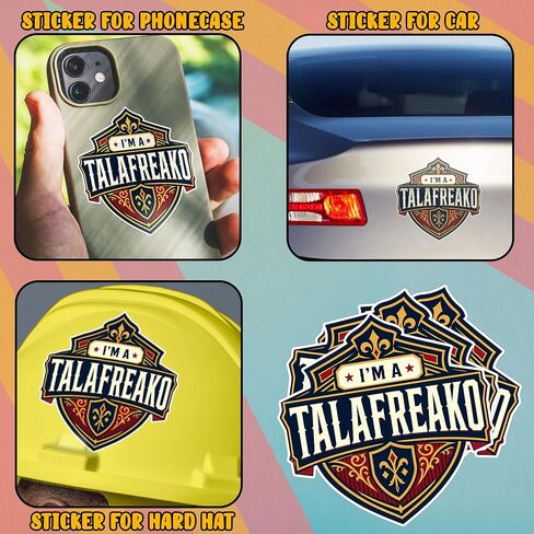 I'm A Talafreako Colorful Political Humor Supporter Unique Artwork Decal Sticker for Water Bottles laptops Phone case car notebooks Diary Books Mug in Saudi Arabia