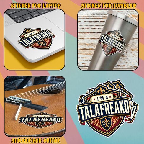 I'm A Talafreako Colorful Political Humor Supporter Unique Artwork Decal Sticker for Water Bottles laptops Phone case car notebooks Diary Books Mug in Saudi Arabia