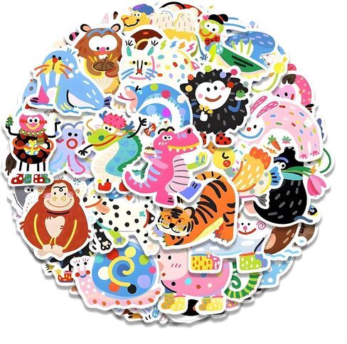 100 Cute Food Stickers, Unique Glossy Paper Decals for Laptops in Saudi Arabia