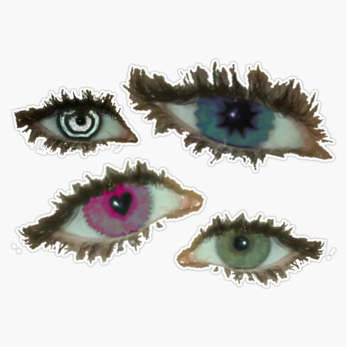 Dreamcore Aesthetic Eyes Art Vinyl Bumper Sticker in Saudi Arabia