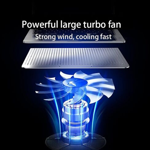 Gaming Laptop Cooler Silent Fan Metal Cooling Pads Port Portable Adjustable Notebook Stand for 12-16 Inch in Saudi Arabia
