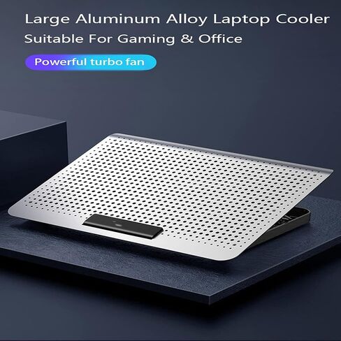 Gaming Laptop Cooler Silent Fan Metal Cooling Pads Port Portable Adjustable Notebook Stand for 12-16 Inch in Saudi Arabia