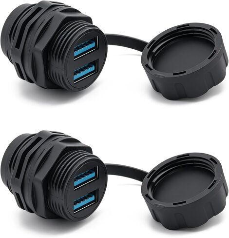 PENGLIN 2PCS Waterproof Dual USB 3.0 Female to Female Coupler in Saudi Arabia
