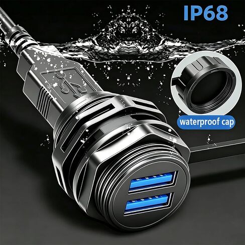 PENGLIN 2PCS Waterproof Dual USB 3.0 Female to Female Coupler in Saudi Arabia