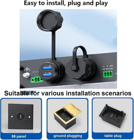 PENGLIN 2PCS Waterproof Dual USB 3.0 Female to Female Coupler in Saudi Arabia