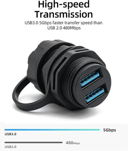 PENGLIN 2PCS Waterproof Dual USB 3.0 Female to Female Coupler in Saudi Arabia