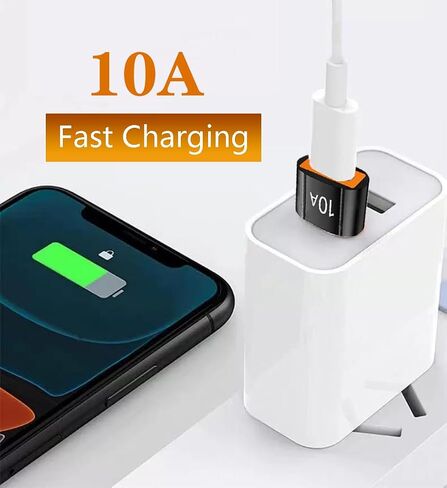 USB to USB C Adapter (4 Pack), Type C Female to USB A Male Adapter, Type C Converter Charger, Compatible with iPhone 17/16/15 Pro Max, iPad Air, Airpods, Samsung Galaxy S26/S25/S24/S23, Pixel in Saudi Arabia