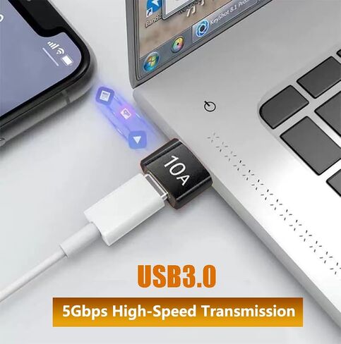 USB to USB C Adapter (4 Pack), Type C Female to USB A Male Adapter, Type C Converter Charger, Compatible with iPhone 17/16/15 Pro Max, iPad Air, Airpods, Samsung Galaxy S26/S25/S24/S23, Pixel in Saudi Arabia