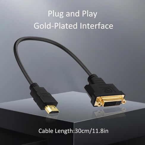HDMI to DVI Cable Adapter Bi-Directional Converter Connector Cord in Saudi Arabia
