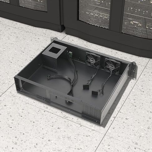 2U Rack Server Case, Support Mini ITX and Micro ATX (9.6 x 9.6) Mainboards, Support 3 x 3.5 HDD or 2 x 3.5 HDD + 1 x 2.5 SSD Hard Disks in Saudi Arabia