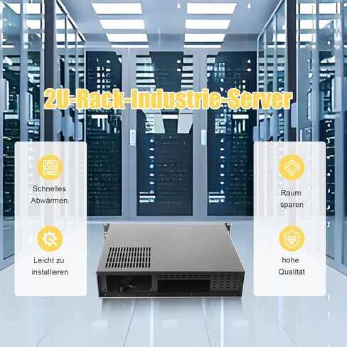 2U Rack Server Case, Support Mini ITX and Micro ATX (9.6 x 9.6) Mainboards, Support 3 x 3.5 HDD or 2 x 3.5 HDD + 1 x 2.5 SSD Hard Disks in Saudi Arabia