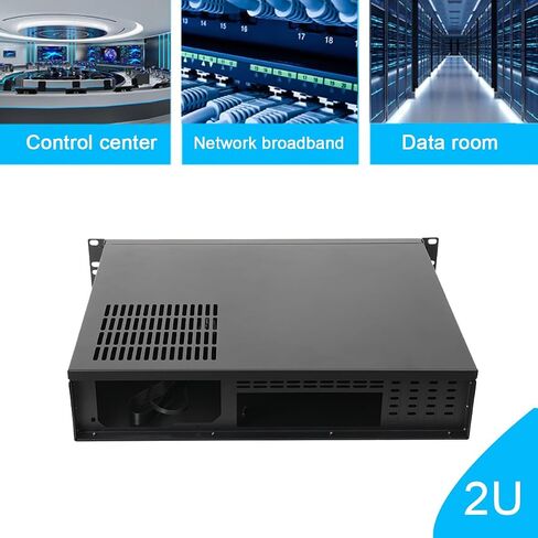 2U Rack Server Case, Support Mini ITX and Micro ATX (9.6 x 9.6) Mainboards, Support 3 x 3.5 HDD or 2 x 3.5 HDD + 1 x 2.5 SSD Hard Disks in Saudi Arabia