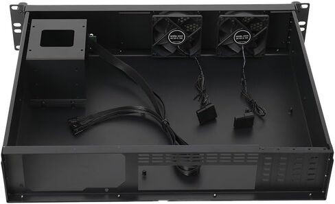 2U Rack Server Case, Support Mini ITX and Micro ATX (9.6 x 9.6) Mainboards, Support 3 x 3.5 HDD or 2 x 3.5 HDD + 1 x 2.5 SSD Hard Disks in Saudi Arabia