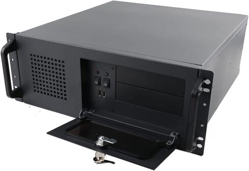 4U Rackmount Server Chassis, 12 x 9.6 ATX/M-ATX/Mini-ITX Dual USB 2.0 Connector, Server Case with Key Lock for Data Centers in Saudi Arabia