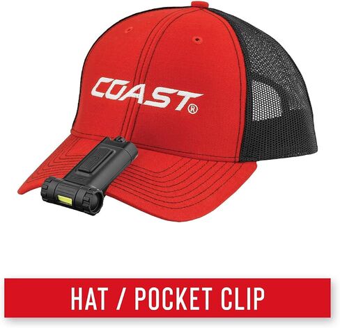 COAST® HX3 80 Lumen Dual Color (White & UV) Magnetic LED Clip Light with Beam Rotation, Black in Saudi Arabia