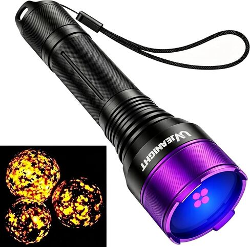 Blacklight Flashlight 365nm UV Black Light Ultra Violet Filtered LEDs for Yooperlite Hunting, Pet Urine Detection, Resins, Scorpions, Car Leaks in Saudi Arabia