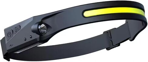 Tactical Headlamp Rechargeable 230° Wide Beam LED Tactical Headlamp, Rechargeable USB-C Headlamp with Motion Sensor, 350 Lumens, IPX4 Waterproof, Head lamp for Camping Essentials, Hiking, Running in Saudi Arabia