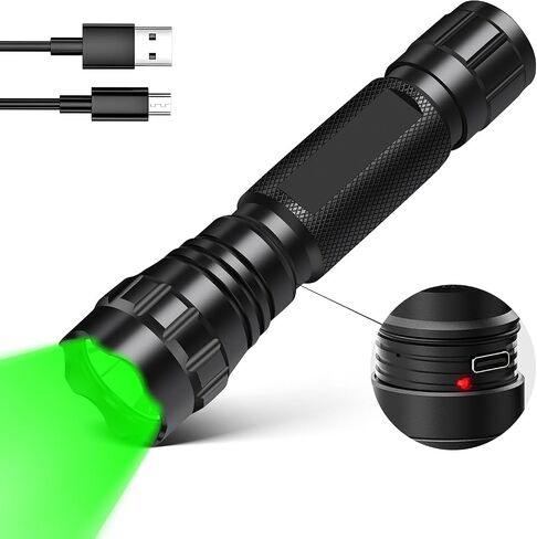 WINDFIRE Green Light Flashlight Rechargeable LED Tactical Flashlights in Saudi Arabia