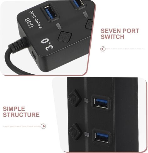 USB 3.0 Hub Adapter with 7 Ports for Laptop Computer in Saudi Arabia