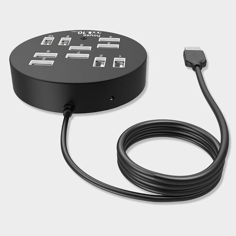 USB 2.0 10 Port Hub Splitter for Pc, Auto Install in Saudi Arabia