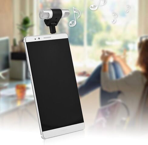 Mini Precise Stereo Microphone with Adjustable Angle for Phones Andriod Jack Gold Plated 3.5 mm for Recording Digital Media in Saudi Arabia