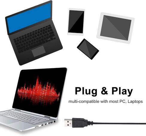 Jiawu USB Microphone Plug and Play Desktop Computer Mic for Live Broadcast, Conference, Office, Gaming, Recording, 360° AntiNoise, Compatible with PC/Laptop (M-588) in Saudi Arabia