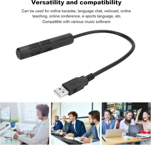 Jiawu USB Microphone Plug and Play Desktop Computer Mic for Live Broadcast, Conference, Office, Gaming, Recording, 360° AntiNoise, Compatible with PC/Laptop (M-588) in Saudi Arabia