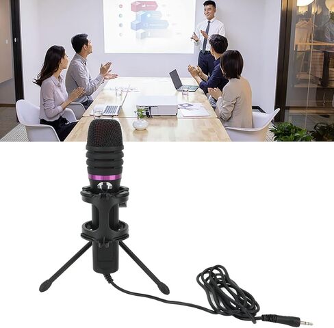 3.5mm Cardioid Microphone with Pop Filter and Tripod Stand for PC Game Recording in Saudi Arabia