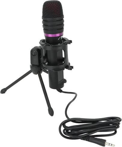 3.5mm Cardioid Microphone with Pop Filter and Tripod Stand for PC Game Recording in Saudi Arabia