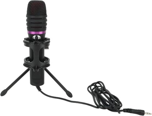 3.5mm Cardioid Microphone with Pop Filter and Tripod Stand for PC Game Recording in Saudi Arabia