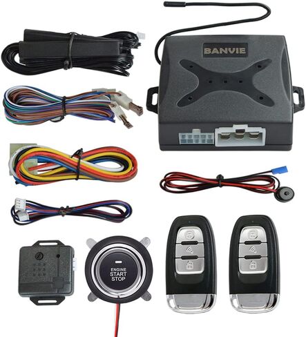 ① Passive keyless Entry Car Alarm System + ② Remote Engine Starter + ③ Push to Start Iginition Button (Support to Connect Original Siren) in Saudi Arabia