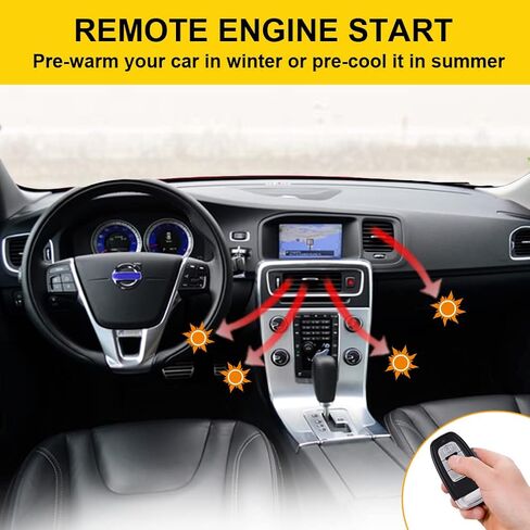 ① Passive keyless Entry Car Alarm System + ② Remote Engine Starter + ③ Push to Start Iginition Button (Support to Connect Original Siren) in Saudi Arabia